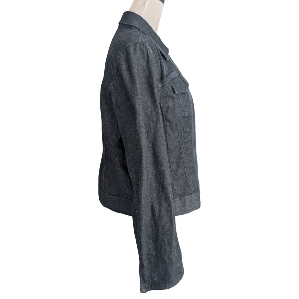 Talbots Dark Blue Jean Jacket Size 14 - Picture 3 of 13